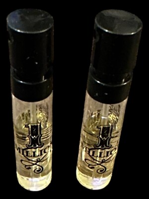 2 Paco Rabanne 1 Million Cologne Spray  For Men Sample 1.5ml .05oz