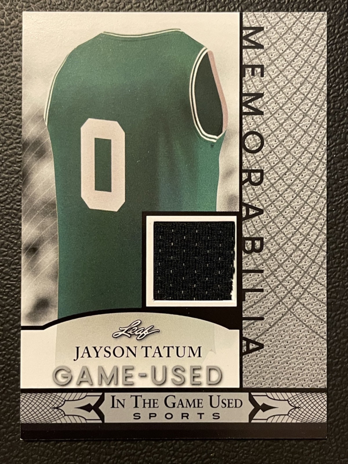 2024 Leaf In The Game Used Memorabilia Silver Jayson Tatum Jersey