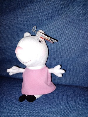 Ty Beanie Baby - SUZY SHEEP 6'' UK Exclusive Peppa Pig NEW Stuffed Plush Toy