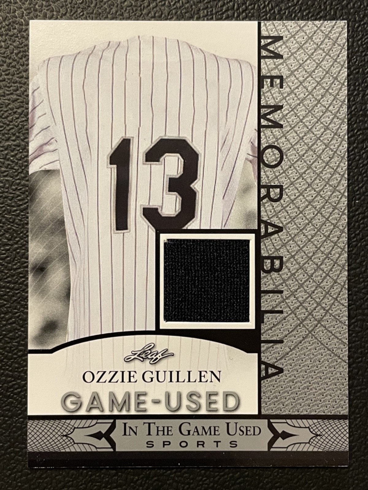 2024 Leaf In The Game Used Memorabilia Silver Ozzie Guillen Jersey