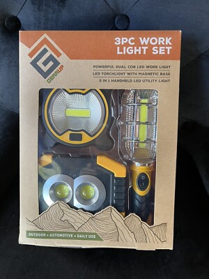 SMARTGEAR GEAR UP 3 Piece LED Work Light Set Outdoor, Automotive, Daily Use