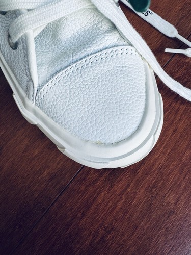 Pre-owned Off-white Final  Women High Vulcanized Logo-appliquéd Leather Sneakers Eu37 Us 7