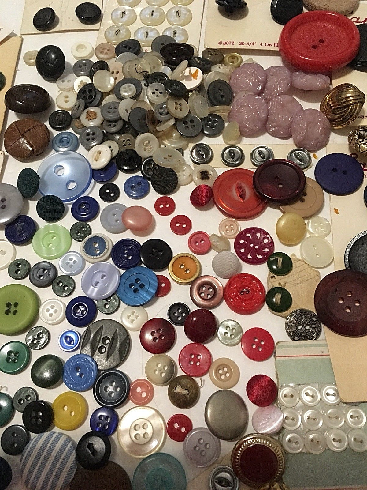 2+ Pounds Vintage Unsorted Estate Lot of Buttons other in Decorative Candy Tin
