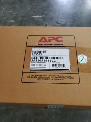 NEW APC AP9563 Basic Rack 2.4kVA PDU - 10 x NEMA 5-20R 1U 19'' Rack-mountable