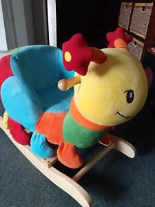 Colourful Toddlers Caterpillar Rocking Chair Toys Indoor