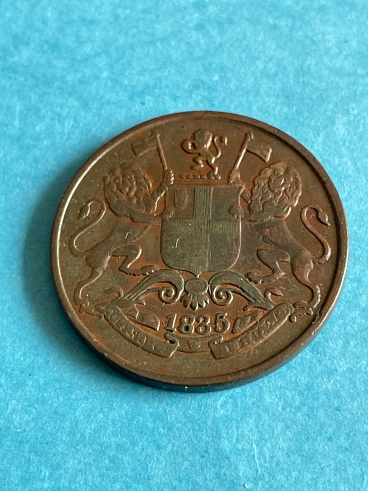 1854年アッパー・カナダ植民地 1ペニー銅貨 1854年アッパー・カナダ植民地 1ペニー銅貨 Antique 1854 Bank