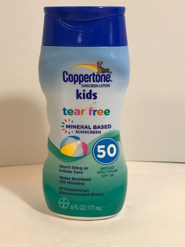 Coppertone Kids Tear Free Sunscreen Lotion - SPF 50 - Water Resistant - 6 fl oz