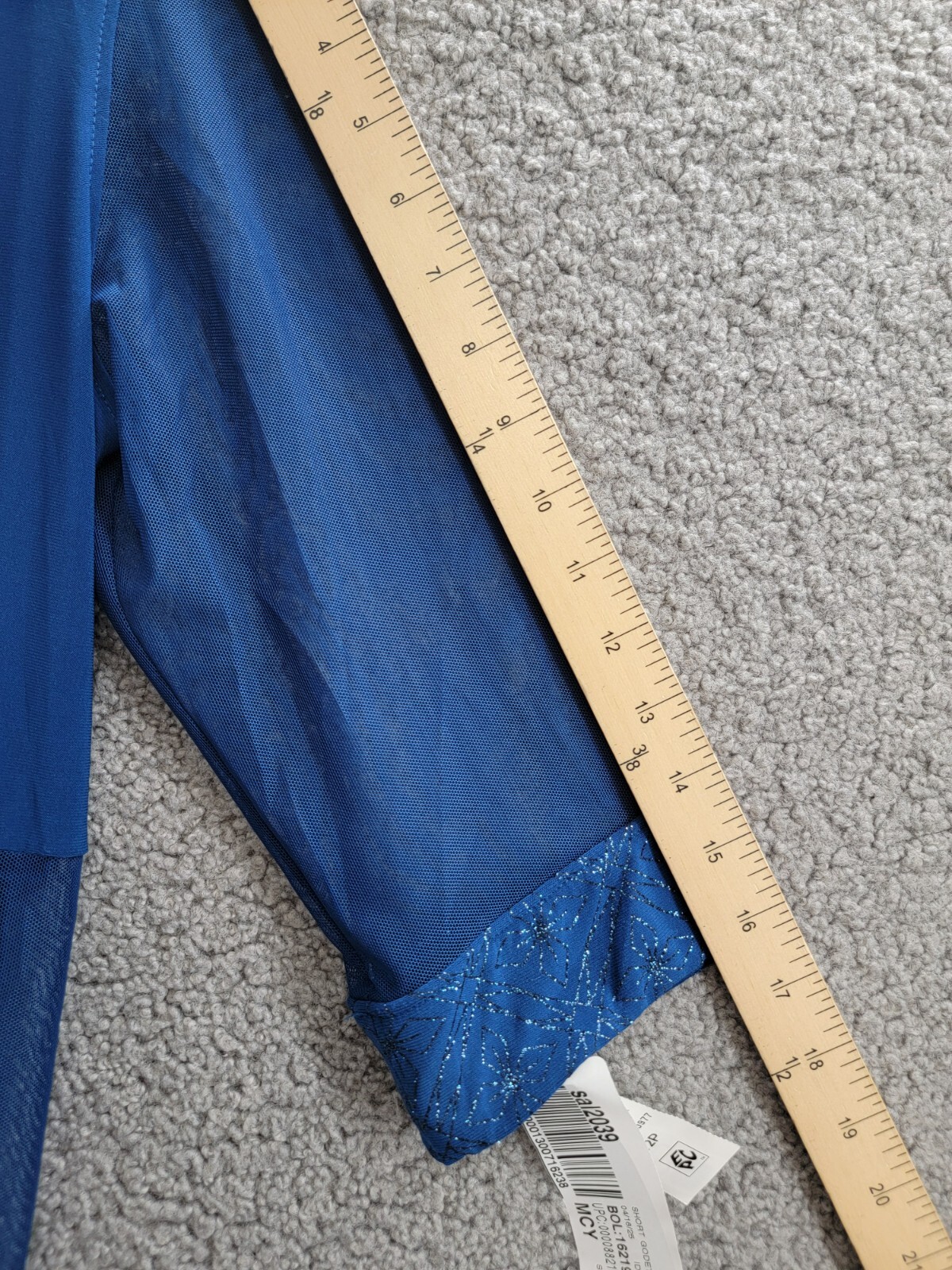 R & M Richards Petite Embellished Dress Jacket Women's 12P Peacock 3/4 Sleeve - Picture 5 of 16