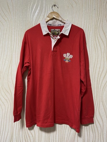 WALES RUGBY SHIRT JERSEY LONG SLEEVE COTTON TRADERS VINTAGE