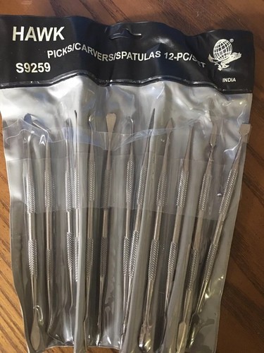 Hawk 12pc Carvers Picks Spatulas Tool Set #S9259 New