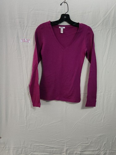 Ambiance Apparel Style 70108 Long Sleeve V Neck Purple Shirt