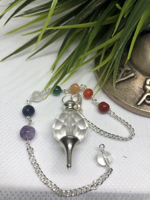 7 Chakra Stone Healing Dowsing Pendulum