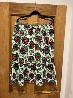 Gorgeous Women s Clements Ribeiro Swan For Evans Floral Midi Skirt UK 18