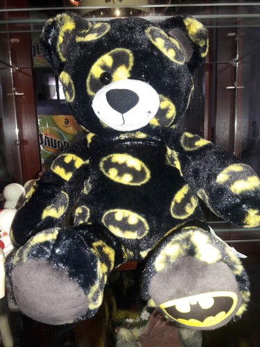 Build A Bear Batman DC Comics Bear Plush  Stuffed Black Yellow