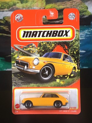 Matchbox 1971 MGB GT Coupe #73 Yellow 2023