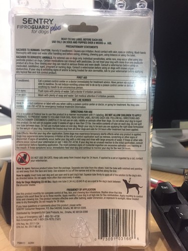 Sentry Fiproguard Plus for Dog 23-44 pounds 6 Pack
