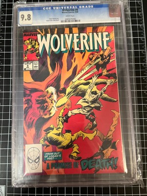 Wolverine #9 ( 1989) CGC 9.8 0001676042 WHITE Pages Peter David story  Colan cvr