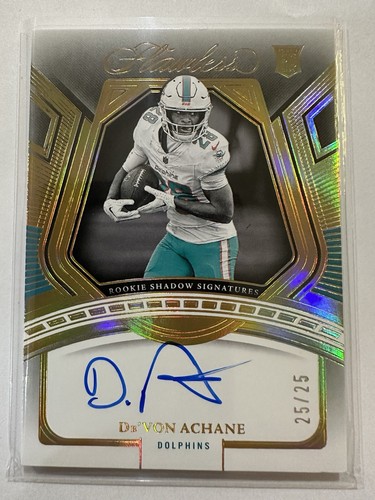 2023 Panini Flawless De'Von Achane ROOKIE SHADOW SIGNATURES