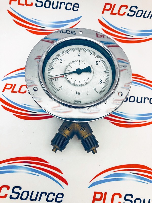 WIKA SS FRONT FLANGE PANEL MOUNT PRESSURE GAUGE 1 to 9bar 2 PORT eBay