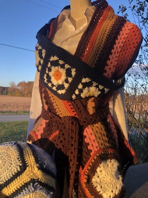   Boho Purse Crochet Cross Body Fanny Sling Bag Vintage Handmade