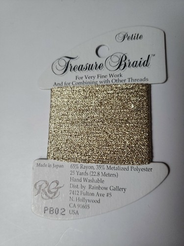 Rainbow Gallery Thread Petite Treasure Braid PB02 new cross stitch embroidery