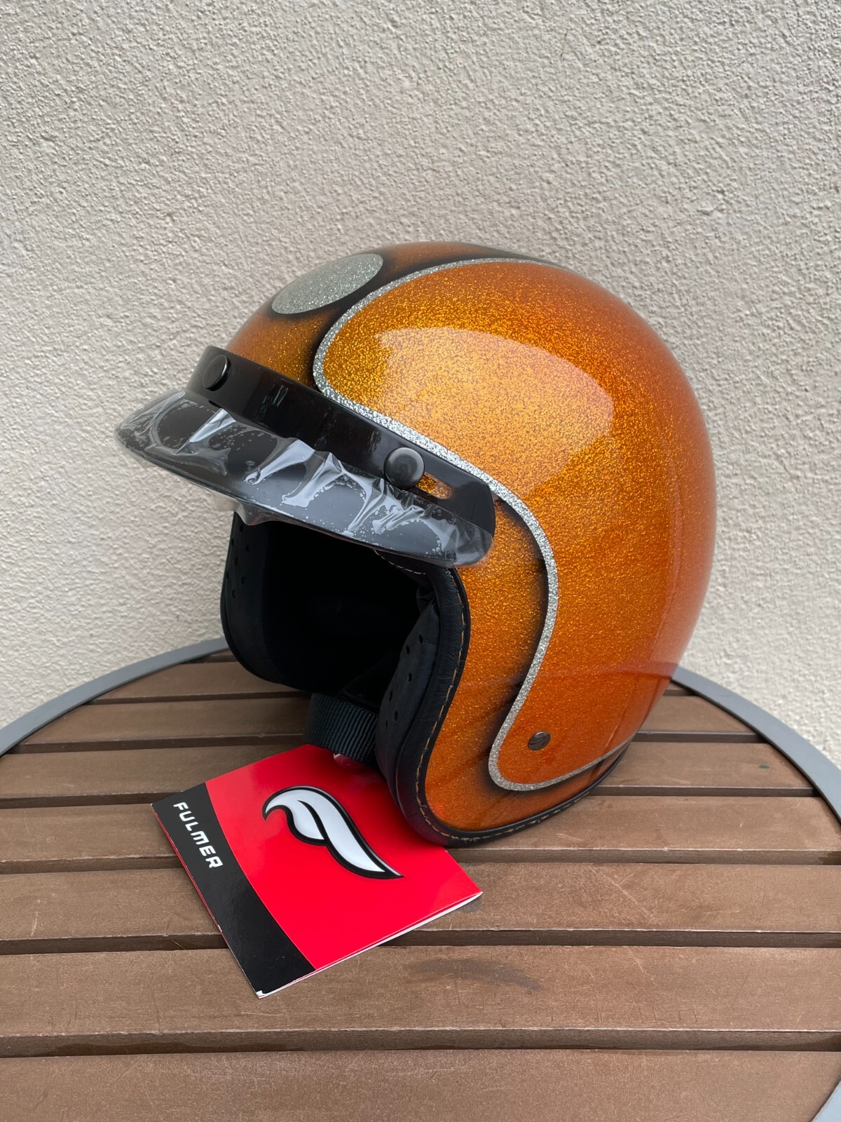 Arthur Fulmer Originals V2 Motorcycle Helmet Bubble Gold Size Small 46 /1000 NEW