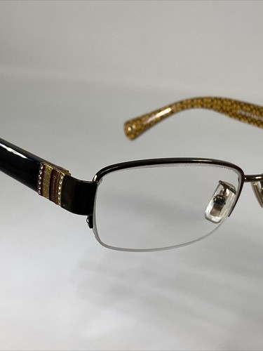 COACH NEW YORK “CECILY” HC5027B 9094 Brown Half Rim Eyeglasses Frame 50-17-135