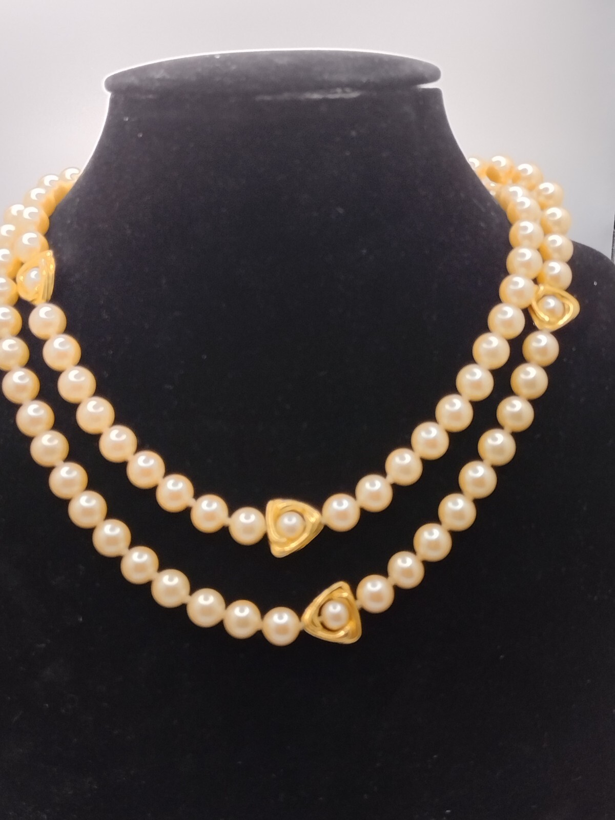 【VINTAGE HOLLYWOOD】Ribbon Pearl Long Necklace★ Amazon.com: Wiwpar Punk Pearl Beaded Choker Necklace with
