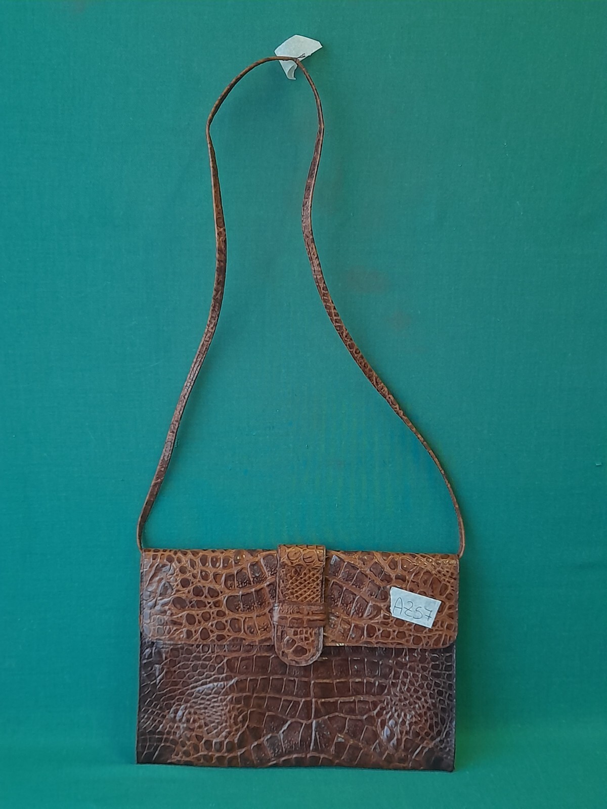 BORSA TRACOLLA IN PELLE COCCODRILLO PAOLA DEL LUNGO FLORENCE MADE