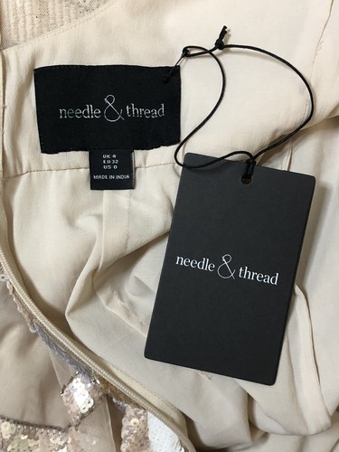 Pre-owned Anthropologie Bhldn X Needle & Thread Alaska Sequin Maxi Dress $729 Sz 0 In Pink