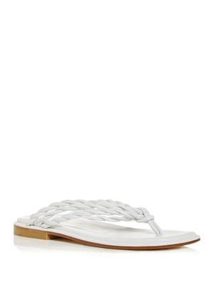 

STUART WEITZMAN Женские белые кожаные сандалии без шнуровки Calypso, Белый, S0994