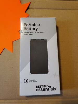 Best Buy essentials 18W 10,000 mAh Portable Charger for Most USB Devices GENUINE