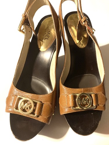 シューズ・サンダルその他 Michael Kors Woman High heel shoes Natural 40T5JDMS1E 270 Michael Kors Women's Brown Leather High Heel SZ 7,5 M ST14D