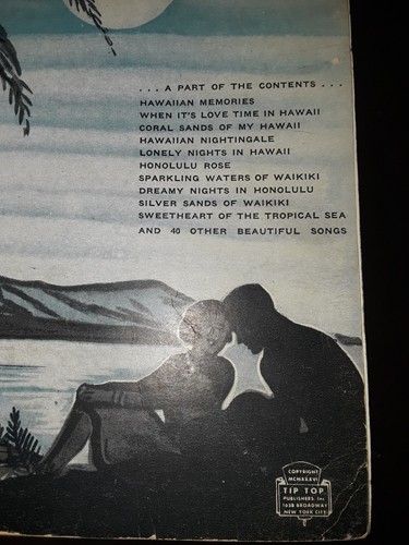 Antique Tip Top Album Of Popular Hawaiian Songs Words-Ukulele-Guitar