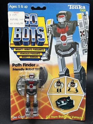 1984 Tonka Go Bots BLACK PATH FINDER UFO 29 Mighty Robots To Vehicles SEALED