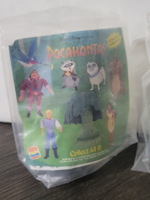 2 Pc Lot Of Burger King Vintage 1995 Pocahontas Kids Meal Toy NEW IN PACKAGE