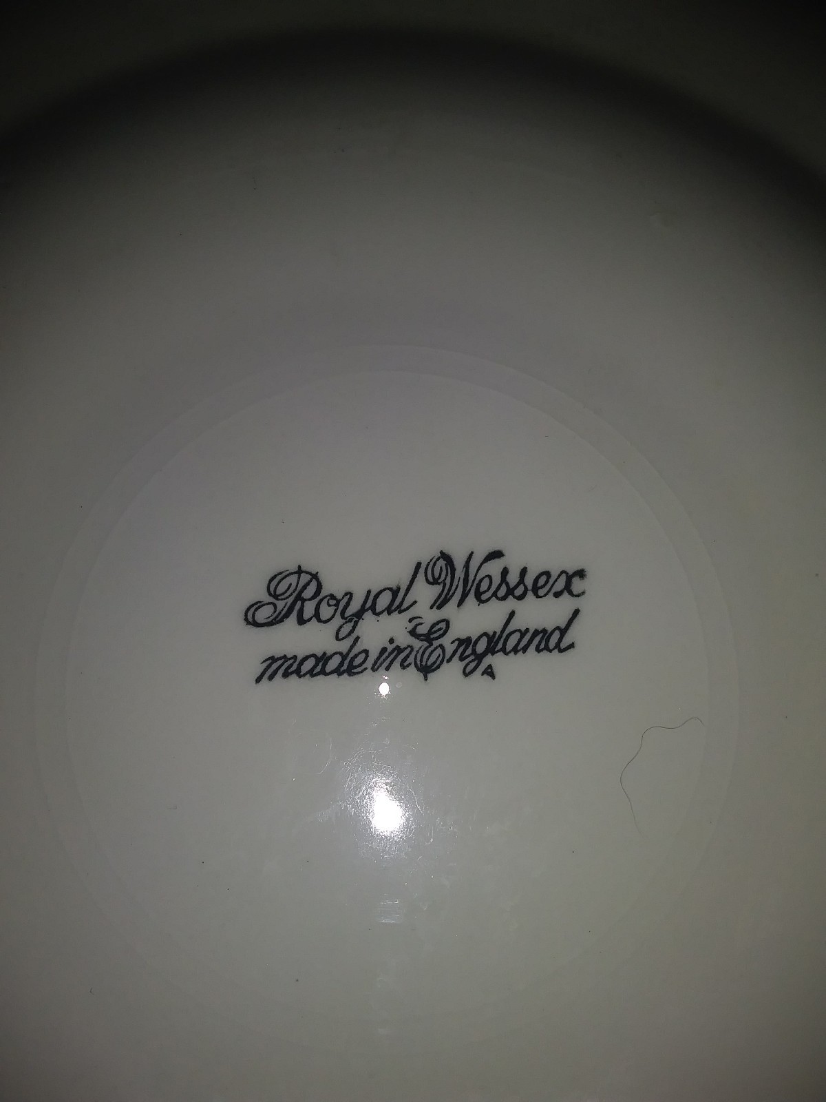 Blue Willow Swirl Rim Salad Plate China England 6.75