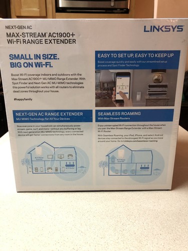 Linksys RE7000 Max-Stream MU-MIMO AC1900+ WiFi Range Extender