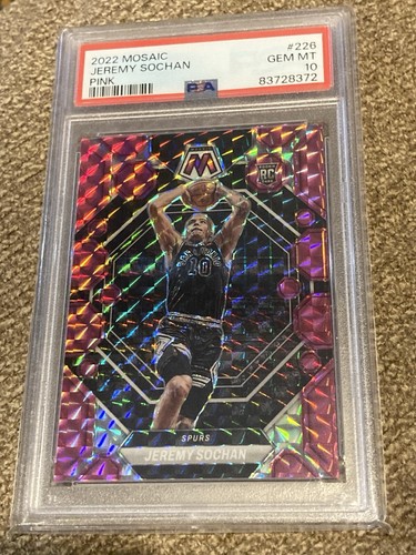 その他 JEREMY SOCHAN SPURS  PRIZM AUTO PSA10 🔥PSA10 - Jeremy Sochan 2022-23 Panini Mosaic Silver Prizm