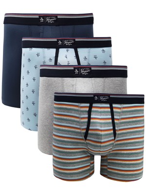 

PENGUIN Intimates 4 шт. Темно-синие трусы-боксеры, Navy, RPMC403