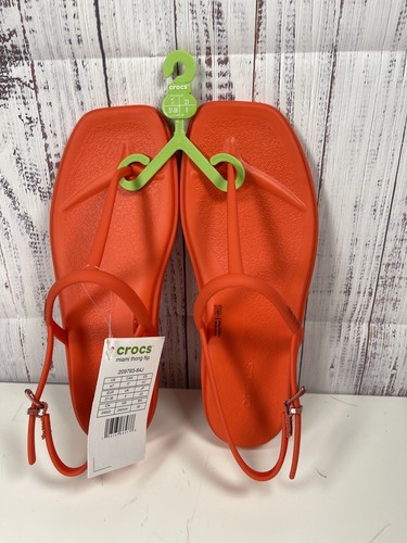 NEW CROCS WOMEN'S MIAMI THONG FLIP 209793 Lava Orange | eBay