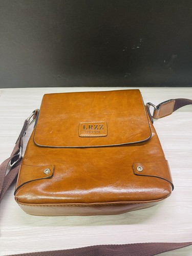 LRZZ Laorenzhizun Brown Leather Messenger Unisex Bag Small Purse