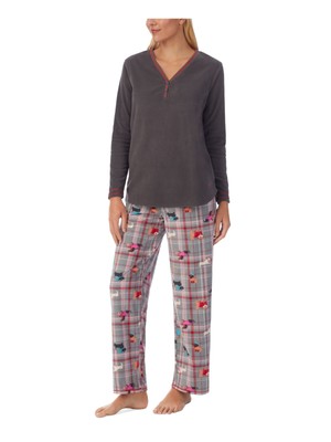 

CUDDL DUDS Intimates Серые праздничные штаны для сна, Серый