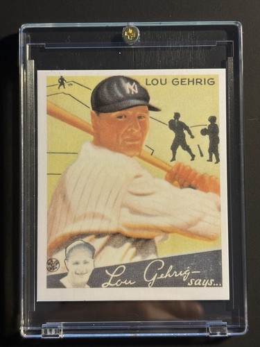 LOU GEHRIG NEW YORK YANKEES 1934 GOUDEY #61 REPRINT BASEBALL