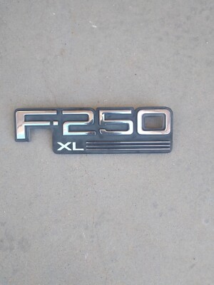 92-96 Ford F-250 XL Fender Logo F2TB-16B114-FA-DA Nameplate Emblem Decal Script