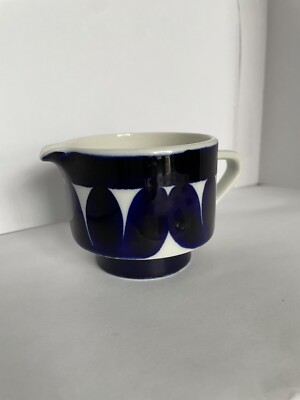 Vintage Sotka Blue Arabia of Finland mini creamer 2 1/4  4oz, hand painted.