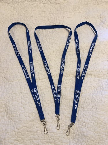 New 5 Hollister Jeans Promotional Neck Lanyard ID Badge Keychain Holder Vintage