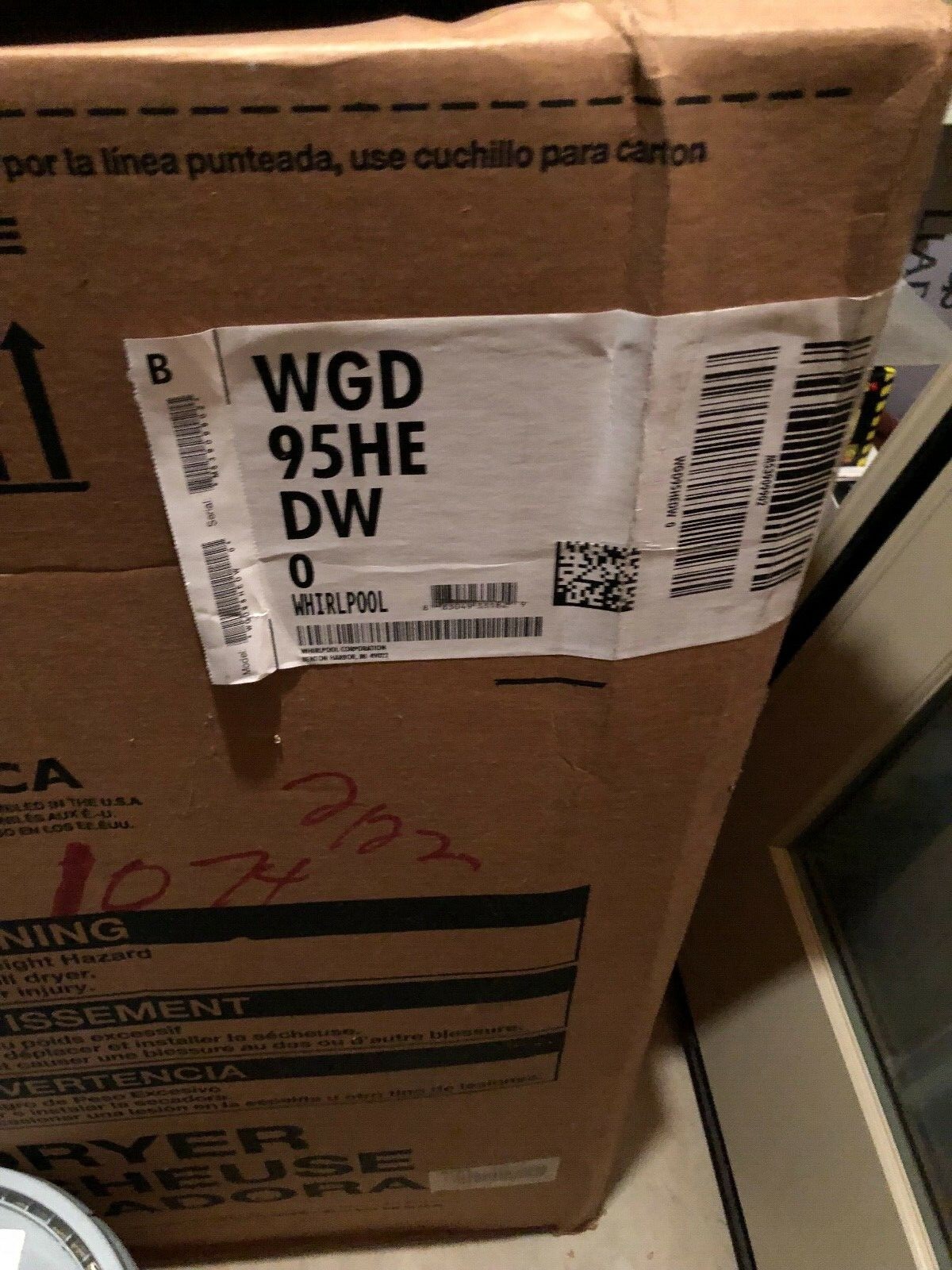 Whirlpool WGD95HEDW Duet 7.4 cu. ft. Gas Dryer in White - NIB - SHIPS FREE