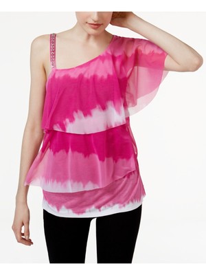 

Женский розовый топ с V-образным вырезом и рукавами-колокольчиками HOOKED UP, размер