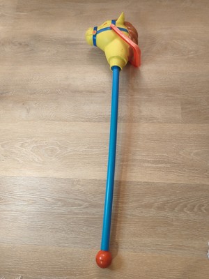 Vintage 1987 Playskool Gallop 'n Go Stick Horse Riding Pony Toy Yellow 80s